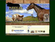 Tablet Screenshot of parksleylivestocksupply.com